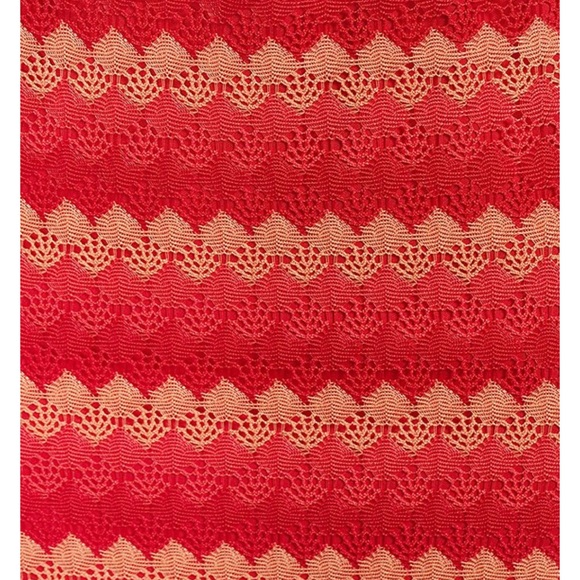 NWT Chelsea & Violet Suri Chevron Crochet Midi Pencil Skirt - Women's L - Picture 4 of 8